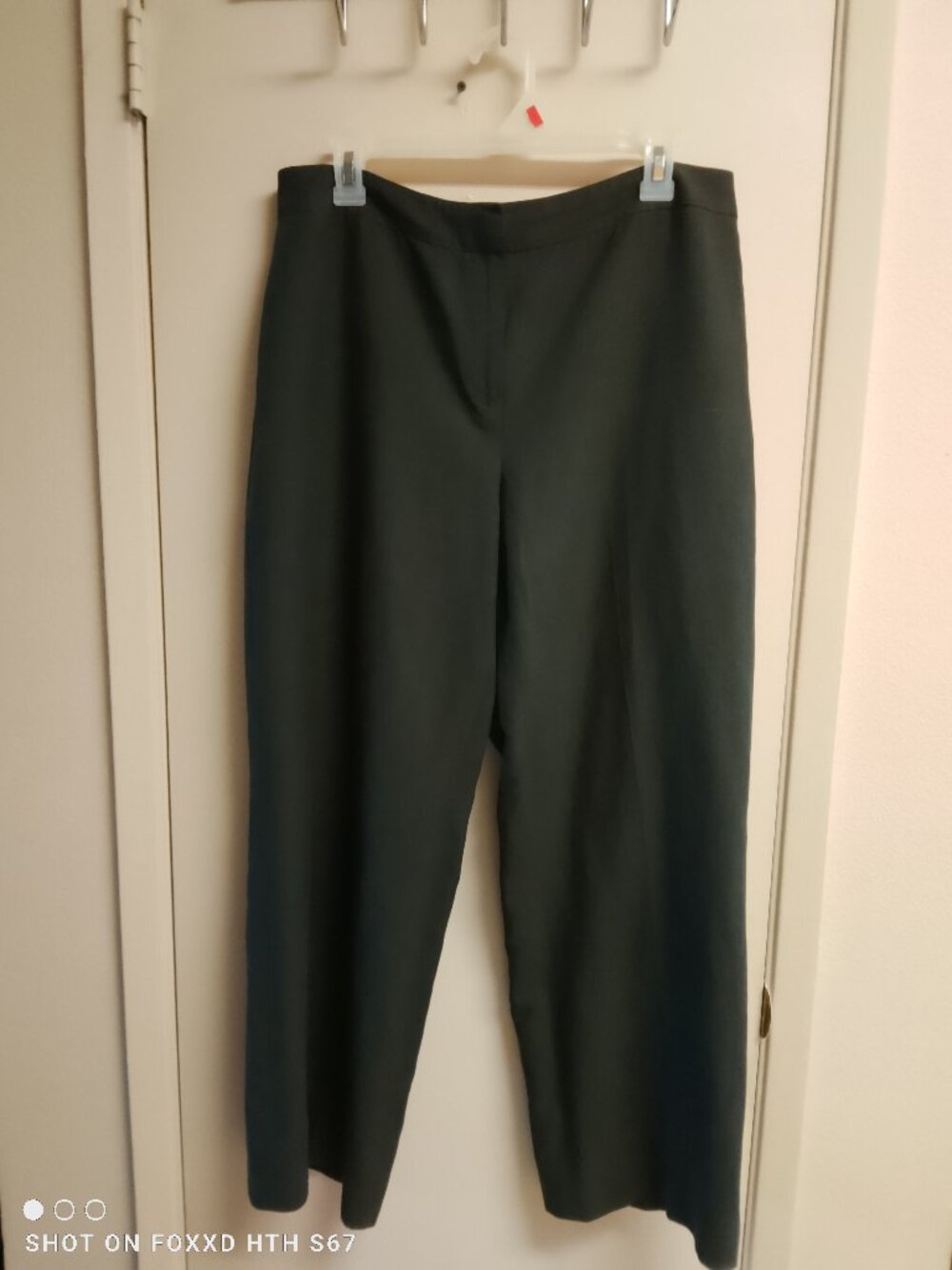 Women's Jones New York Gray Flat Front Silk Linen Slacks Size 12